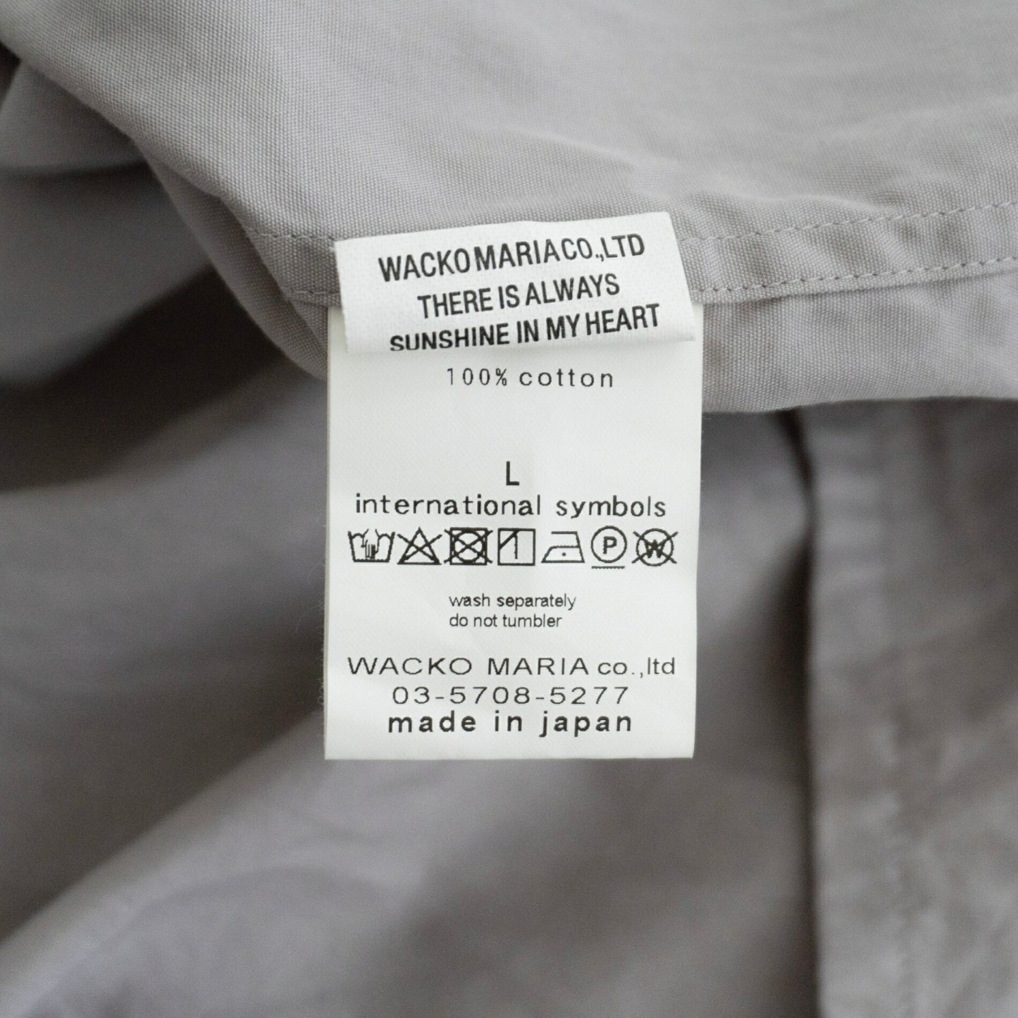 WACKO MARIA Open Collar Short Sleeve Shirt Size L