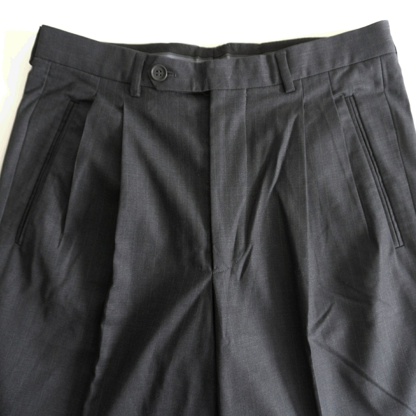 GIORGIO ARMANI Gray Stripe Slacks Trousers Size 40