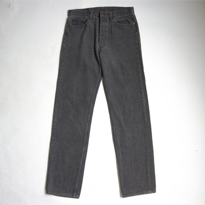LEVI'S 90s 501 Pre-Dyed Black Denim Jeans USA Size 33×34