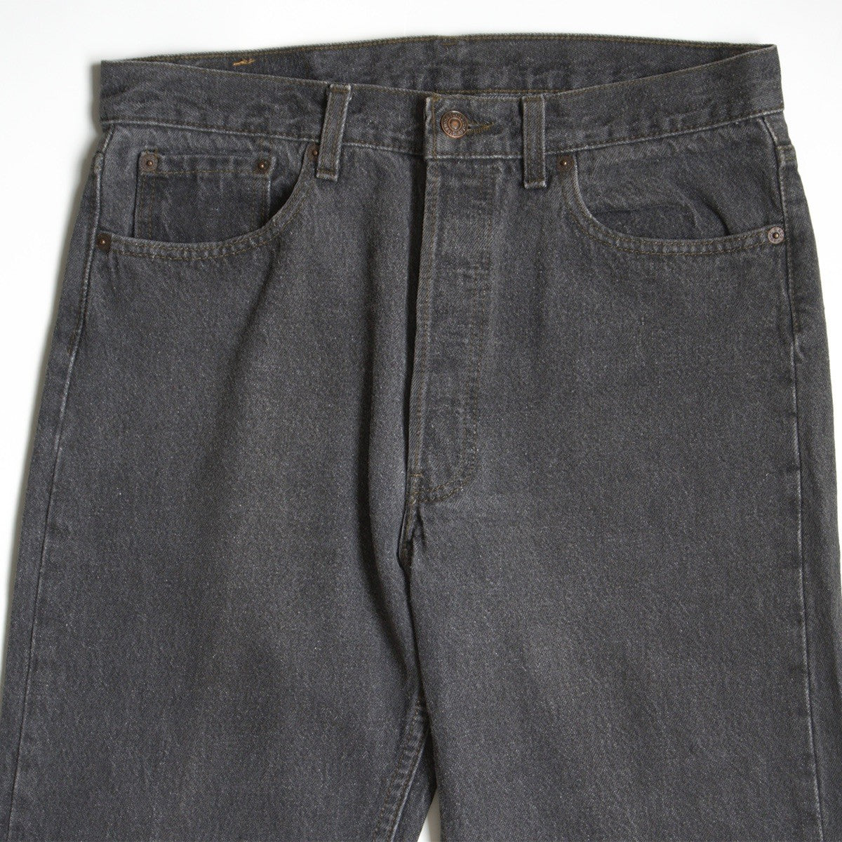 LEVI'S 90s 501 Pre-Dyed Black Denim Jeans USA Size 33×34