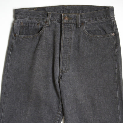 LEVI'S 90s 501 Pre-Dyed Black Denim Jeans USA Size 33×34