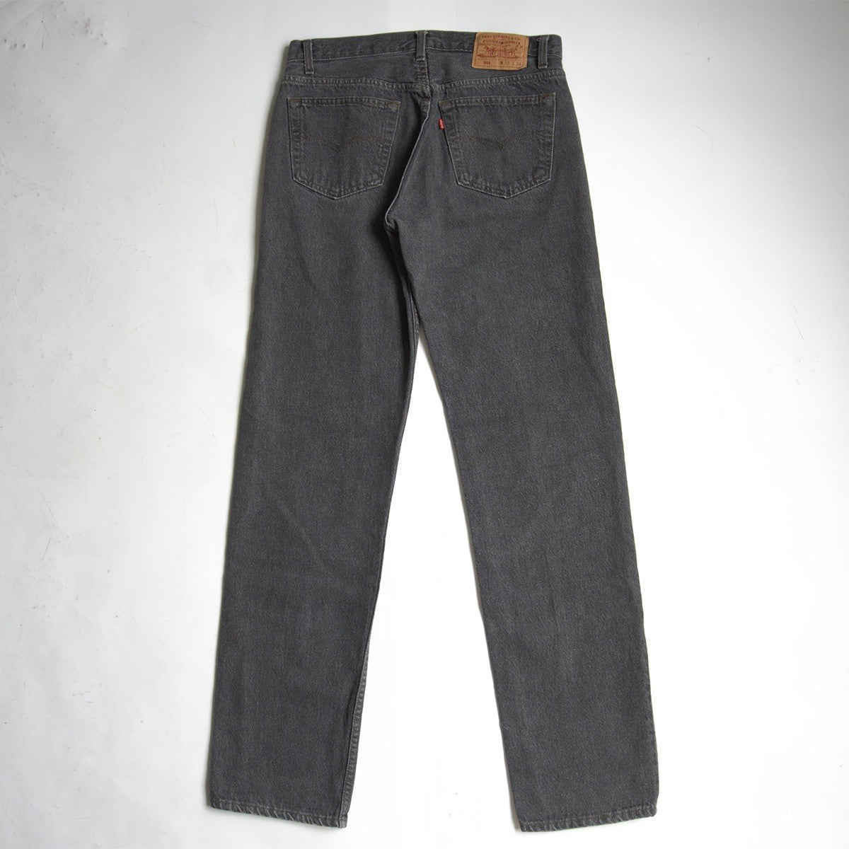 LEVI'S 90s 501 Pre-Dyed Black Denim Jeans USA Size 33×34