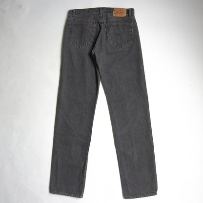 LEVI'S 90s 501 Pre-Dyed Black Denim Jeans USA Size 33×34