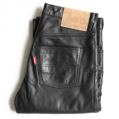AERO LEATHER Steerhide Leather Pants Black USA-made Size 32