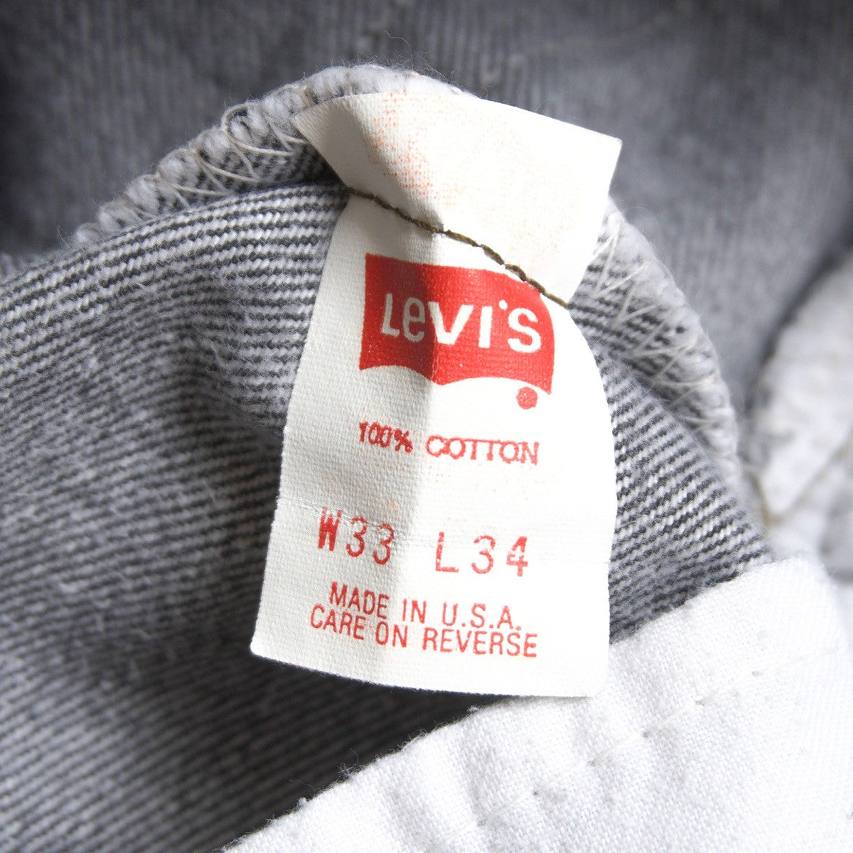 LEVI'S 90s 501 Pre-Dyed Black Denim Jeans USA Size 33×34