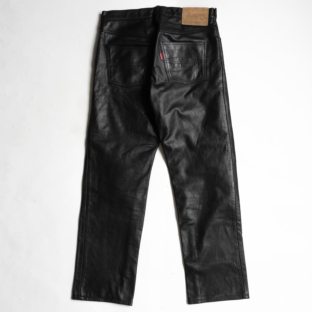 AERO LEATHER Steerhide Leather Pants Black USA-made Size 32