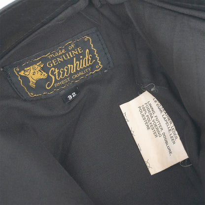 AERO LEATHER Steerhide Leather Pants Black USA-made Size 32