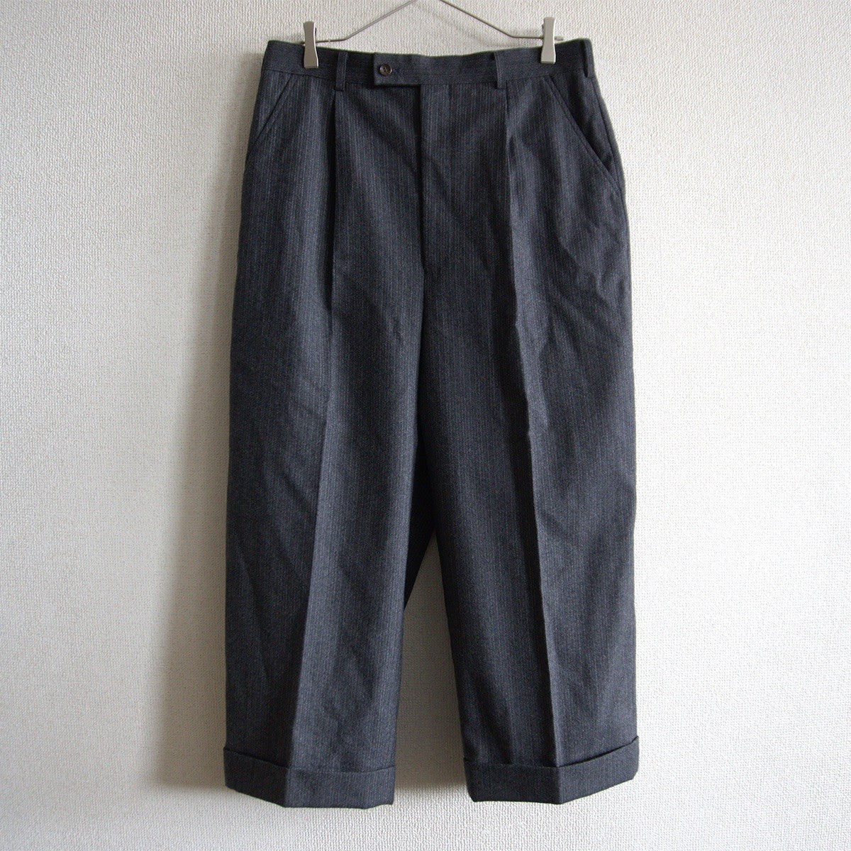 COMME des GARCONS HOMME Gray Wool Tweed Slacks Size S