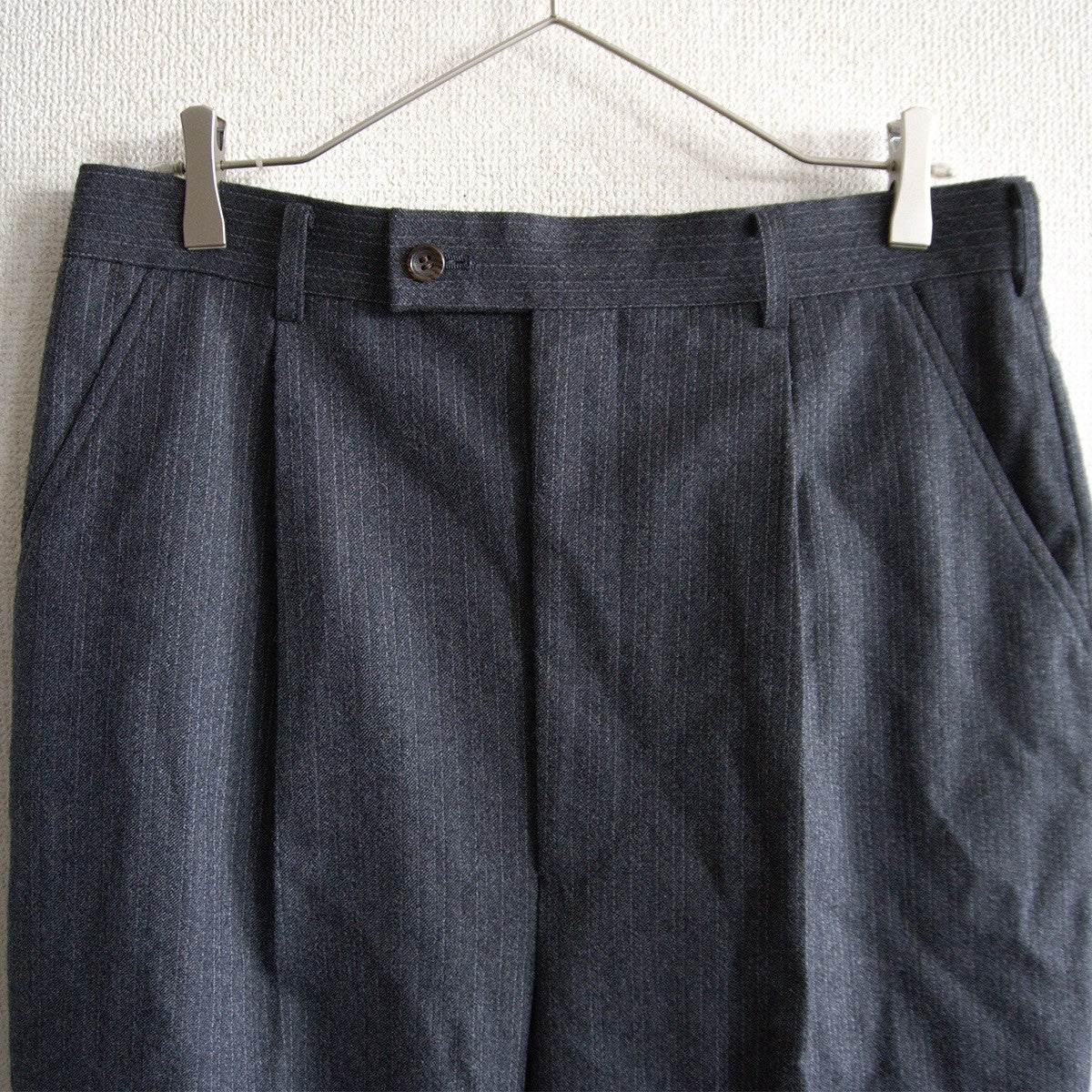 COMME des GARCONS HOMME Gray Wool Tweed Slacks Size S