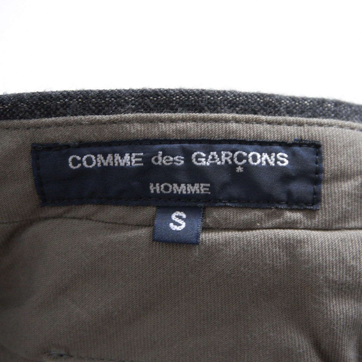 COMME des GARCONS HOMME Gray Wool Tweed Slacks Size S