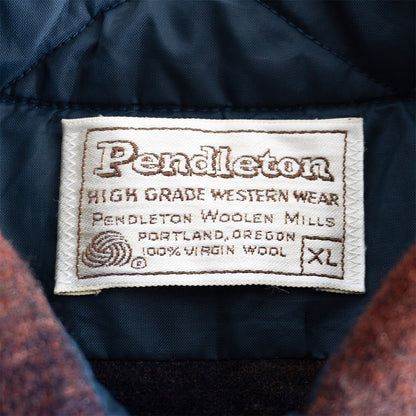 PENDLETON 70s Vintage Ombre Wool Check Western Shirt Size XL