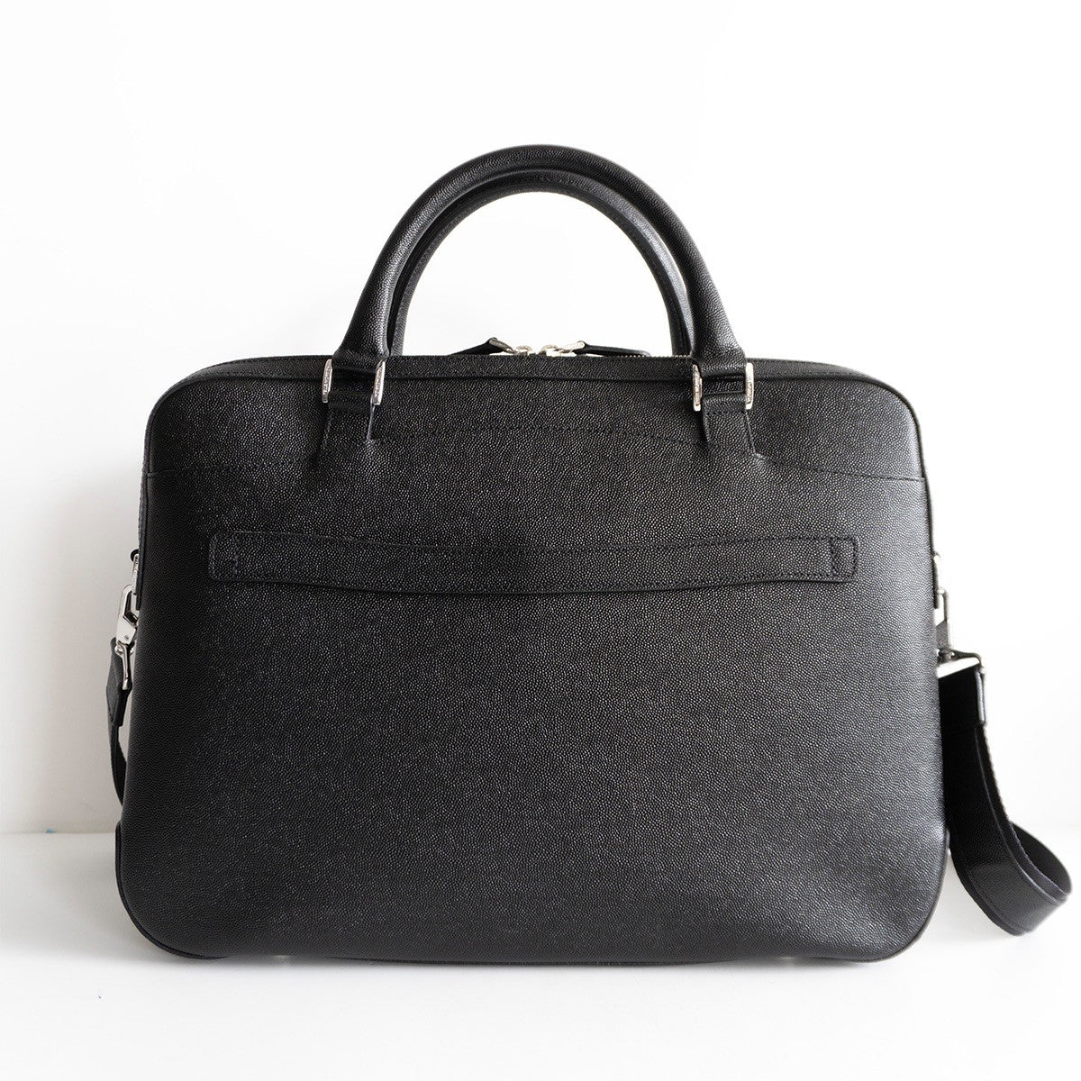 PELLE MORBIDA Capitano Leather Briefcase Black Size ONE SIZE