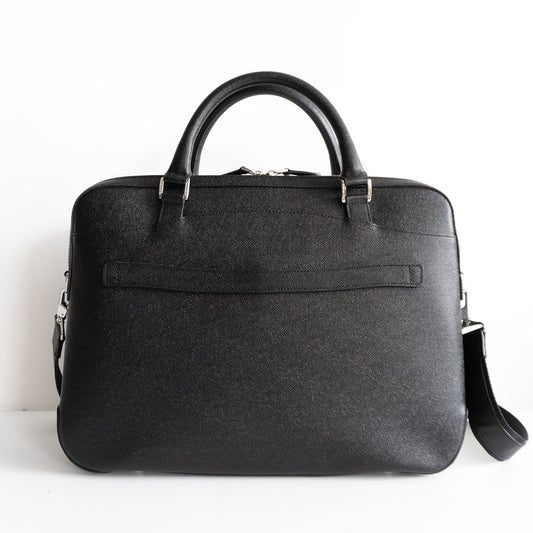 PELLE MORBIDA Capitano Leather Briefcase Black Size ONE SIZE