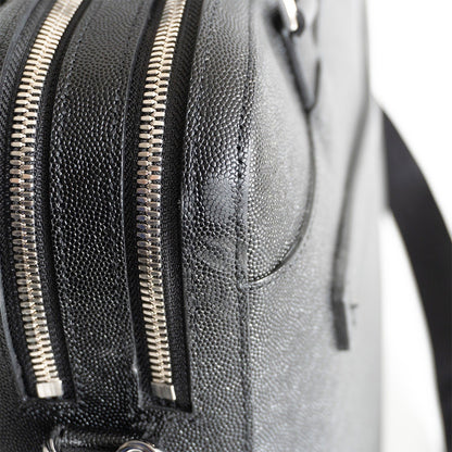 PELLE MORBIDA Capitano Leather Briefcase Black Size ONE SIZE