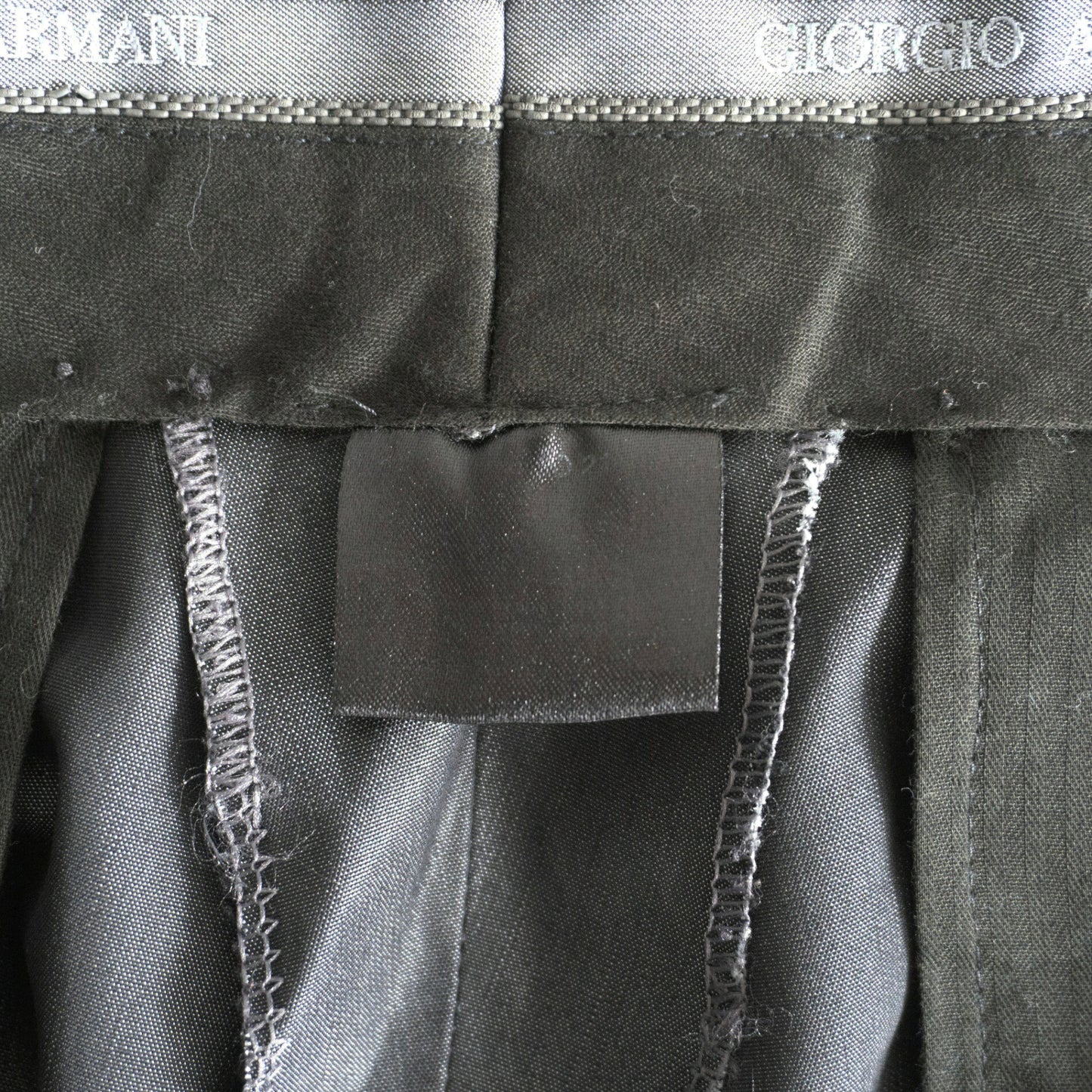GIORGIO ARMANI Wool Rayon Black Slacks Size 46