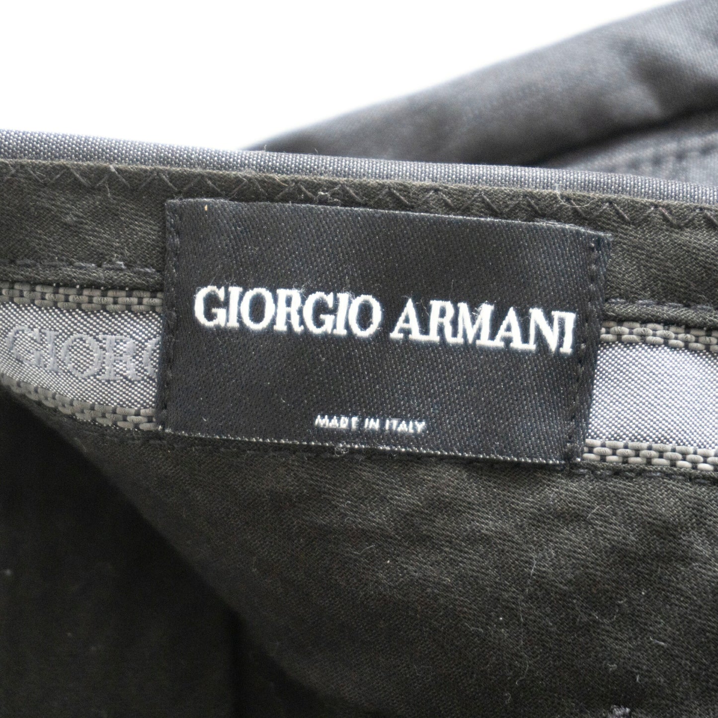 GIORGIO ARMANI Wool Rayon Black Slacks Size 46