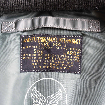 LION UNIFORM Buzz Rickson MA-1 Flight Jacket Repro Size L