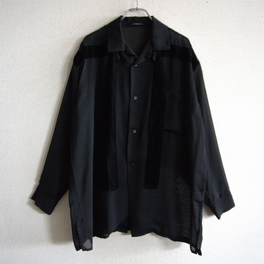 Y's for men work shop Triacetate Oversized Shirt Size XL