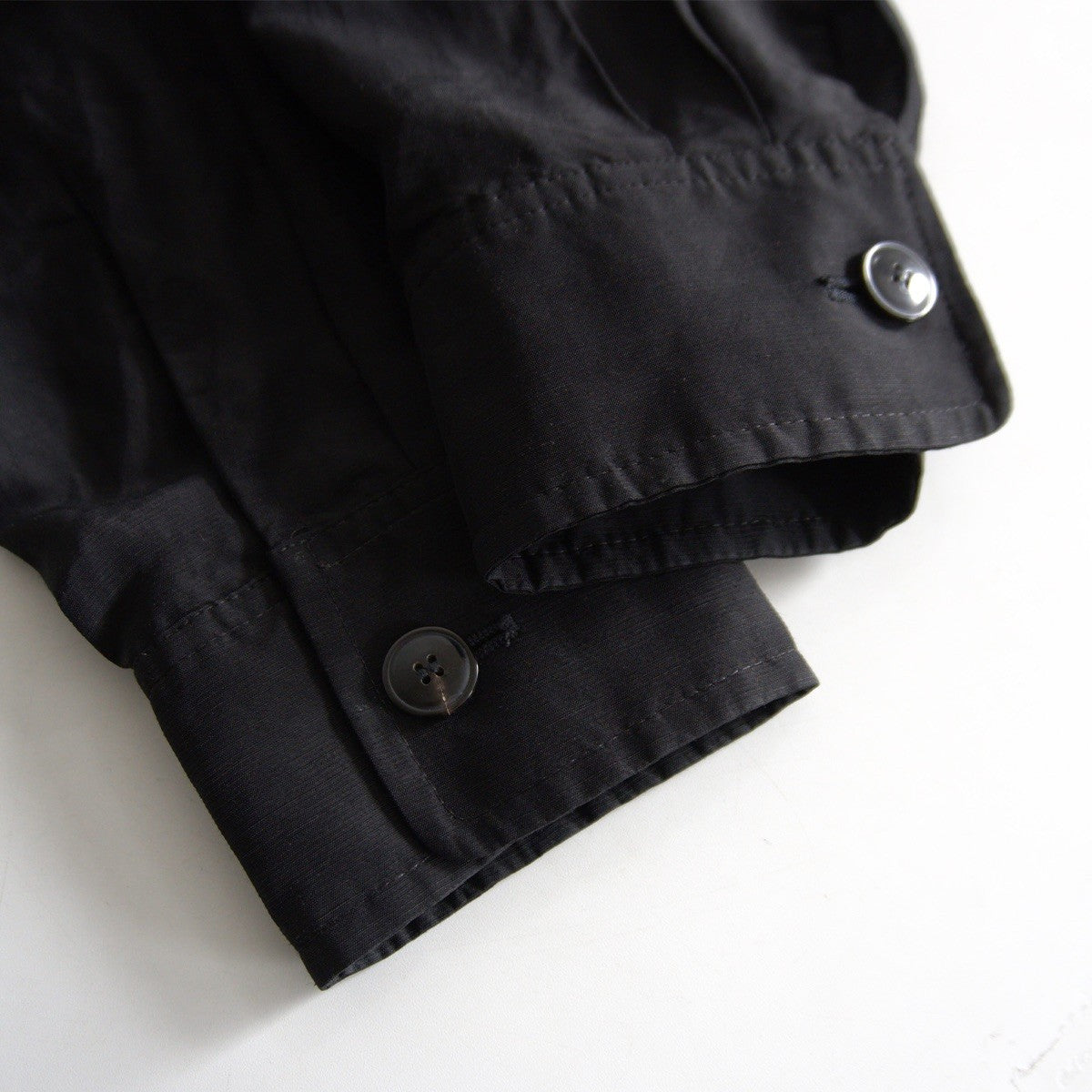 GIORGIO ARMANI Rayon Linen Double Zip Jacket Black Size 44