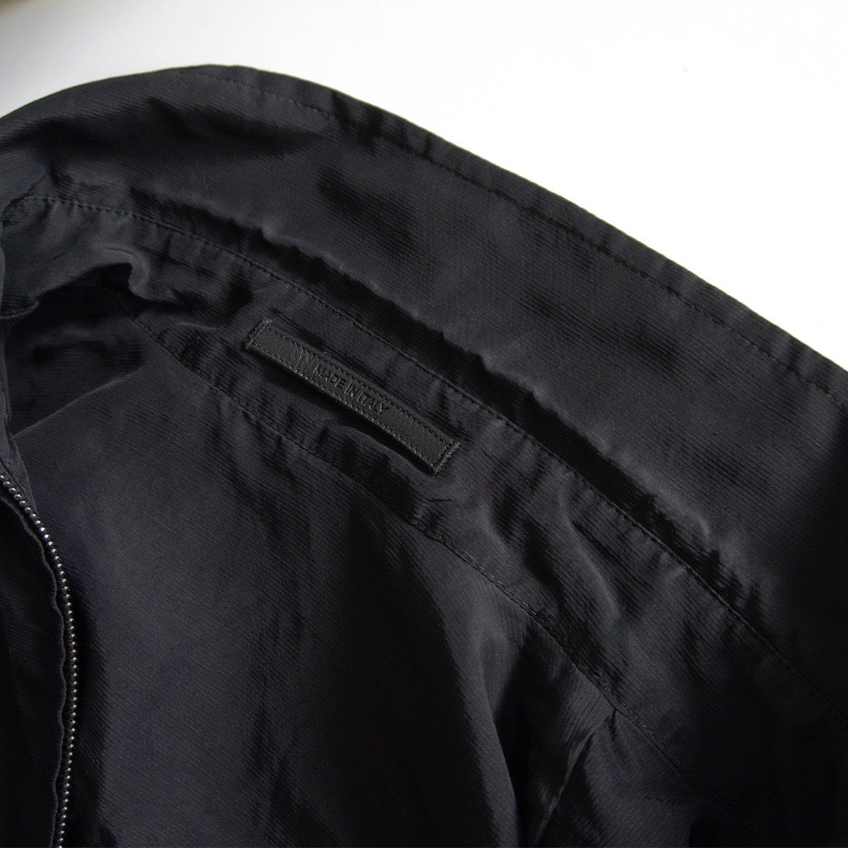 GIORGIO ARMANI Rayon Linen Double Zip Jacket Black Size 44