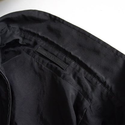 GIORGIO ARMANI Rayon Linen Double Zip Jacket Black Size 44