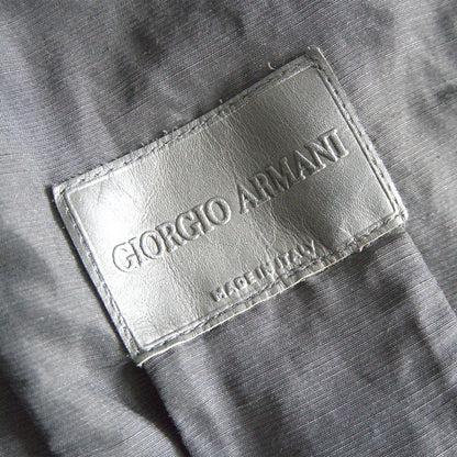 GIORGIO ARMANI Rayon Linen Double Zip Jacket Black Size 44