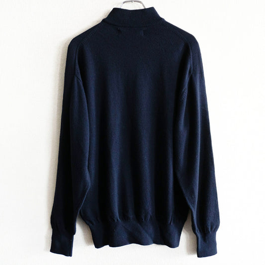 COMME des GARCONS HOMME 90s Mock Neck Knit Navy Size L