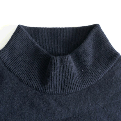 COMME des GARCONS HOMME 90s Mock Neck Knit Navy Size L