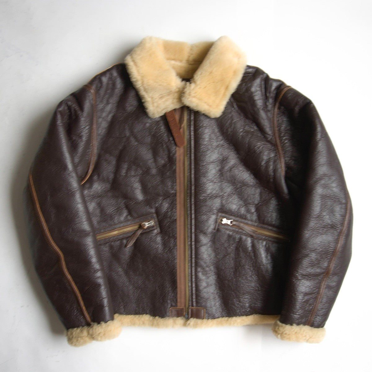 THE FEW Rough Wear Type D-1 Shearling Flight Jacket Size M