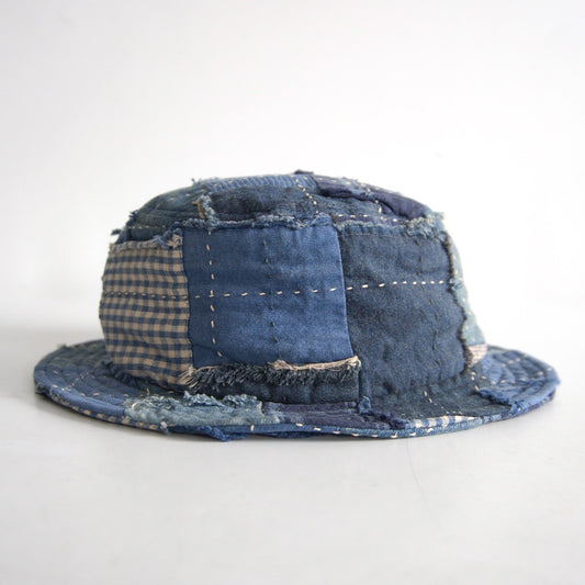 KUON Boro Sashiko Upcycled Bucket Hat Size ONE SIZE