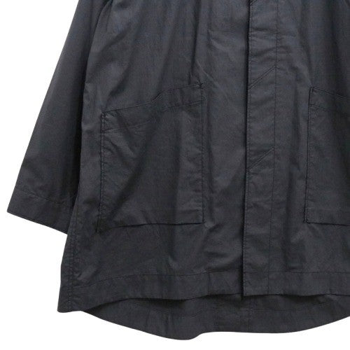 kontor Balmacaan Shirt Coat Black Size 2