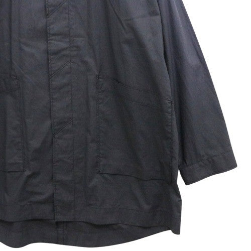 kontor Balmacaan Shirt Coat Black Size 2