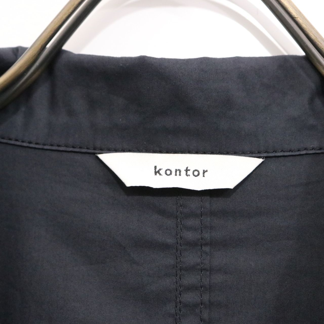 kontor Balmacaan Shirt Coat Black Size 2