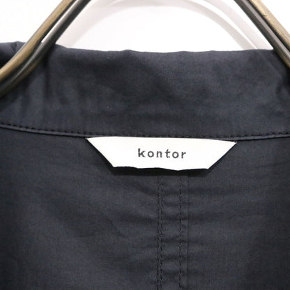 kontor Balmacaan Shirt Coat Black Size 2