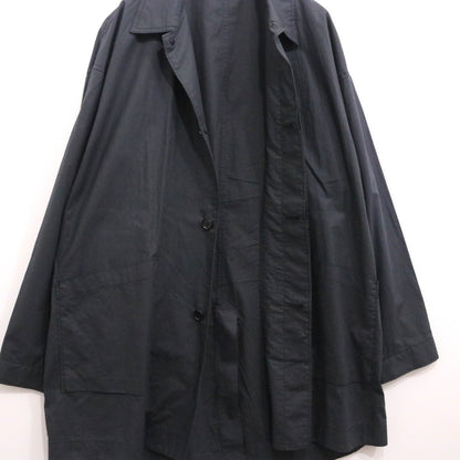 kontor Balmacaan Shirt Coat Black Size 2