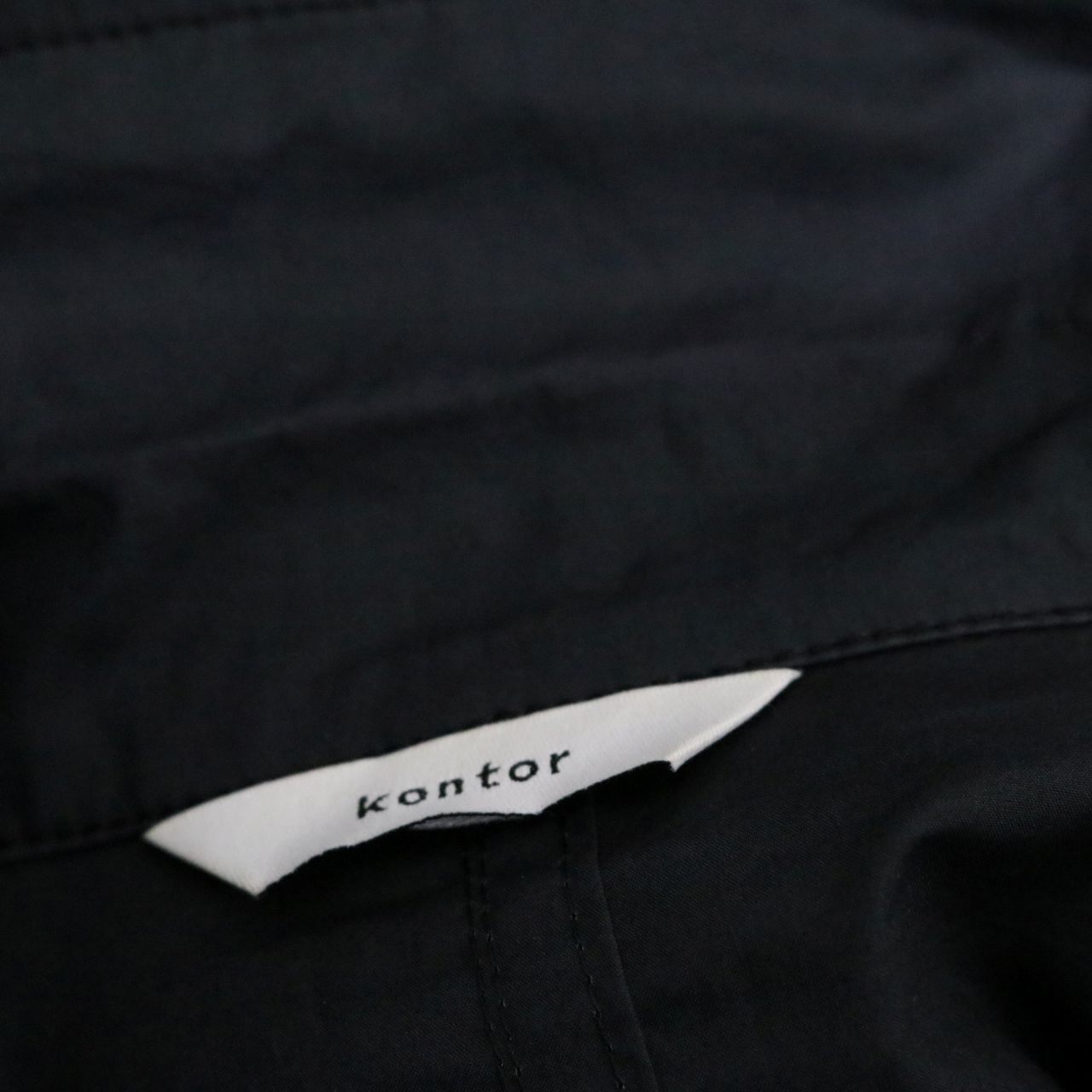 kontor Balmacaan Shirt Coat Black Size 2