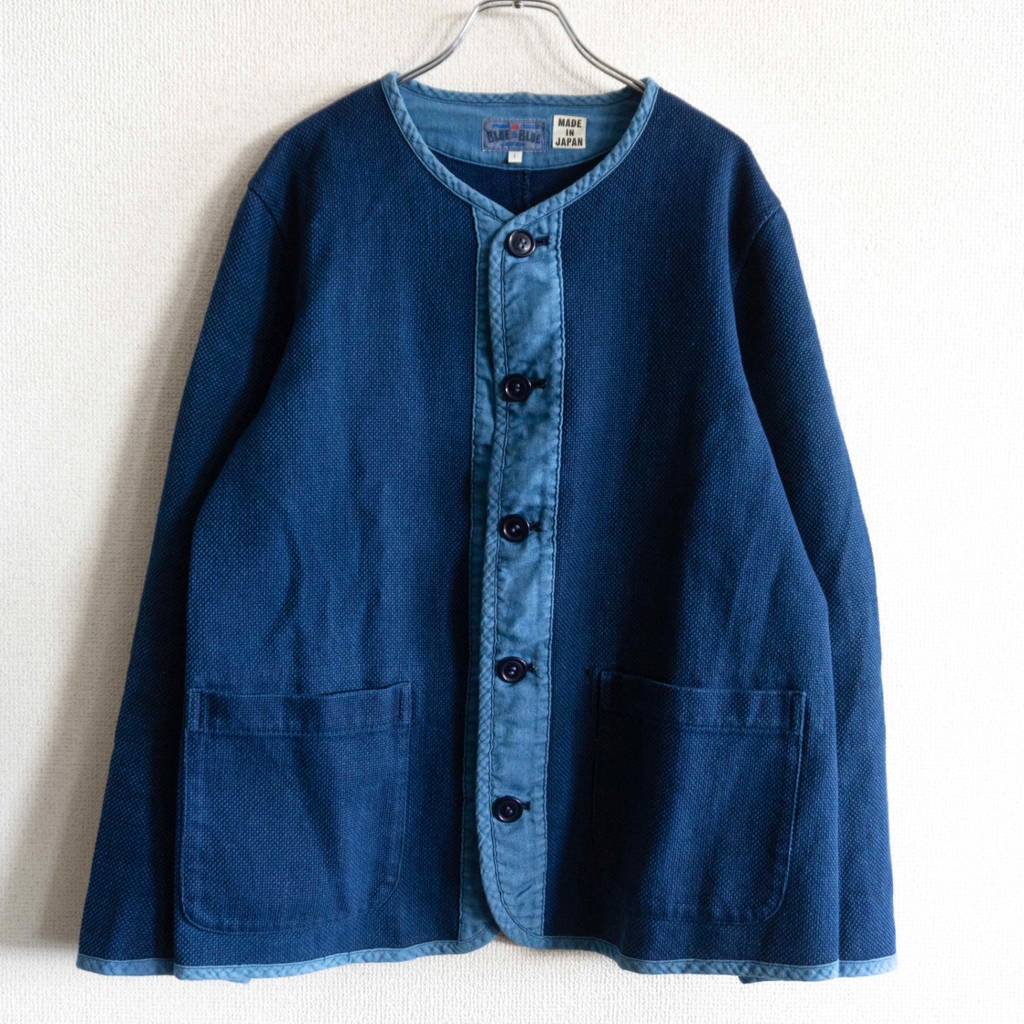 BLUE BLUE JAPAN Sashiko Liner Jacket Blue Size 1