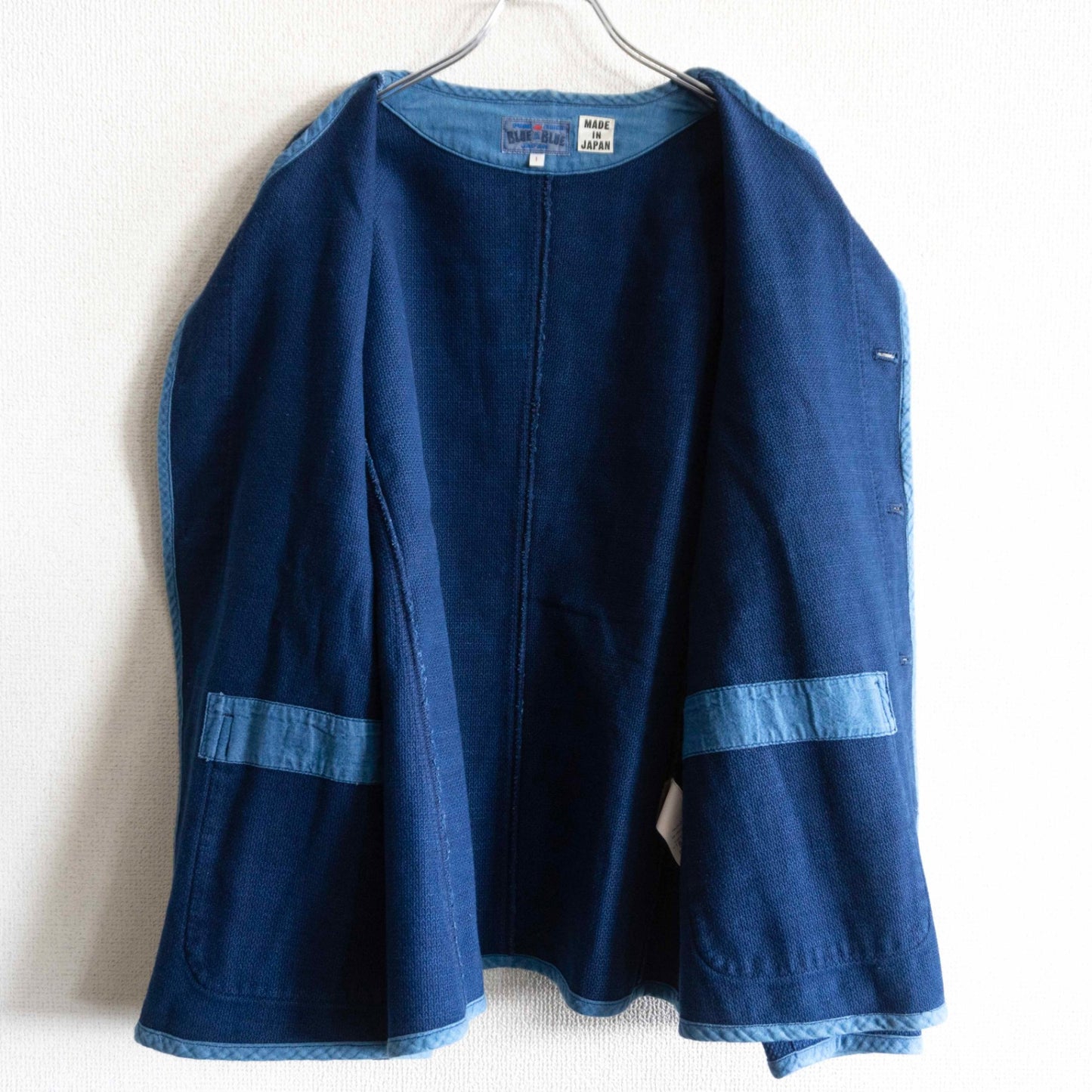 BLUE BLUE JAPAN Sashiko Liner Jacket Blue Size 1