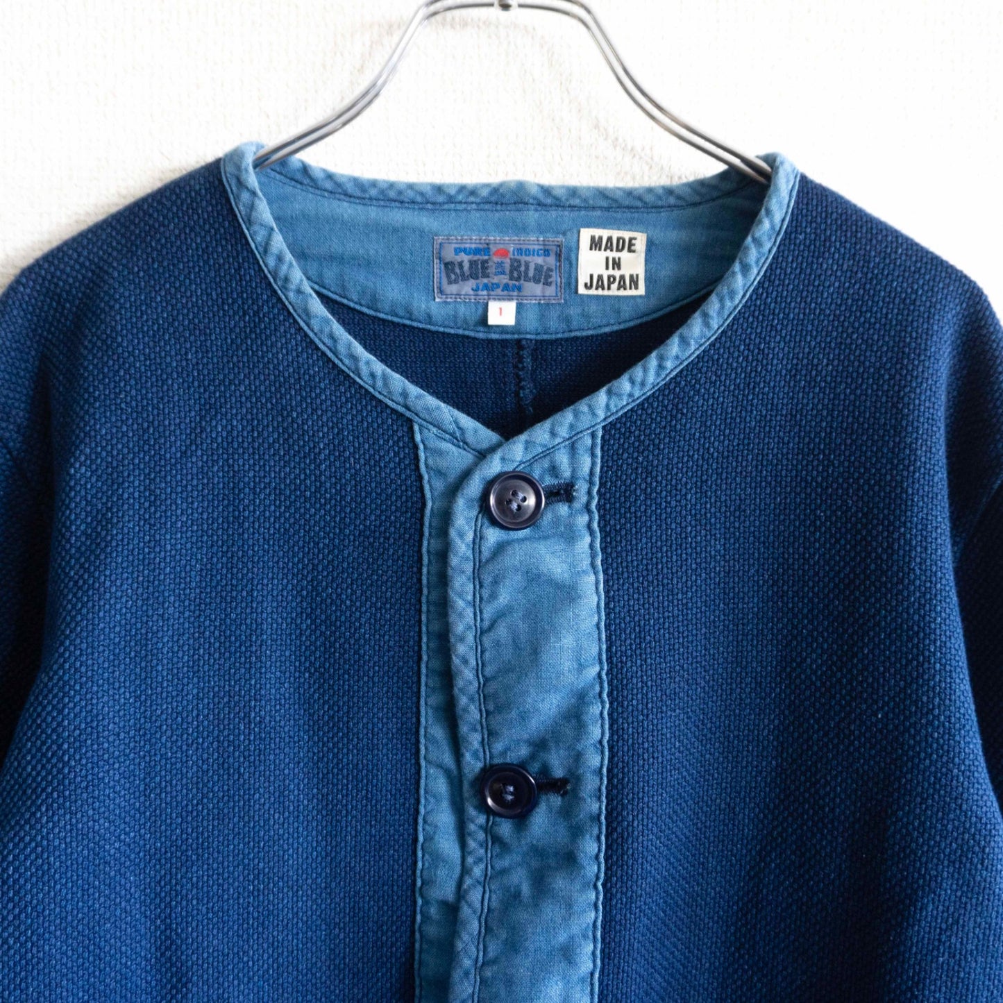 BLUE BLUE JAPAN Sashiko Liner Jacket Blue Size 1