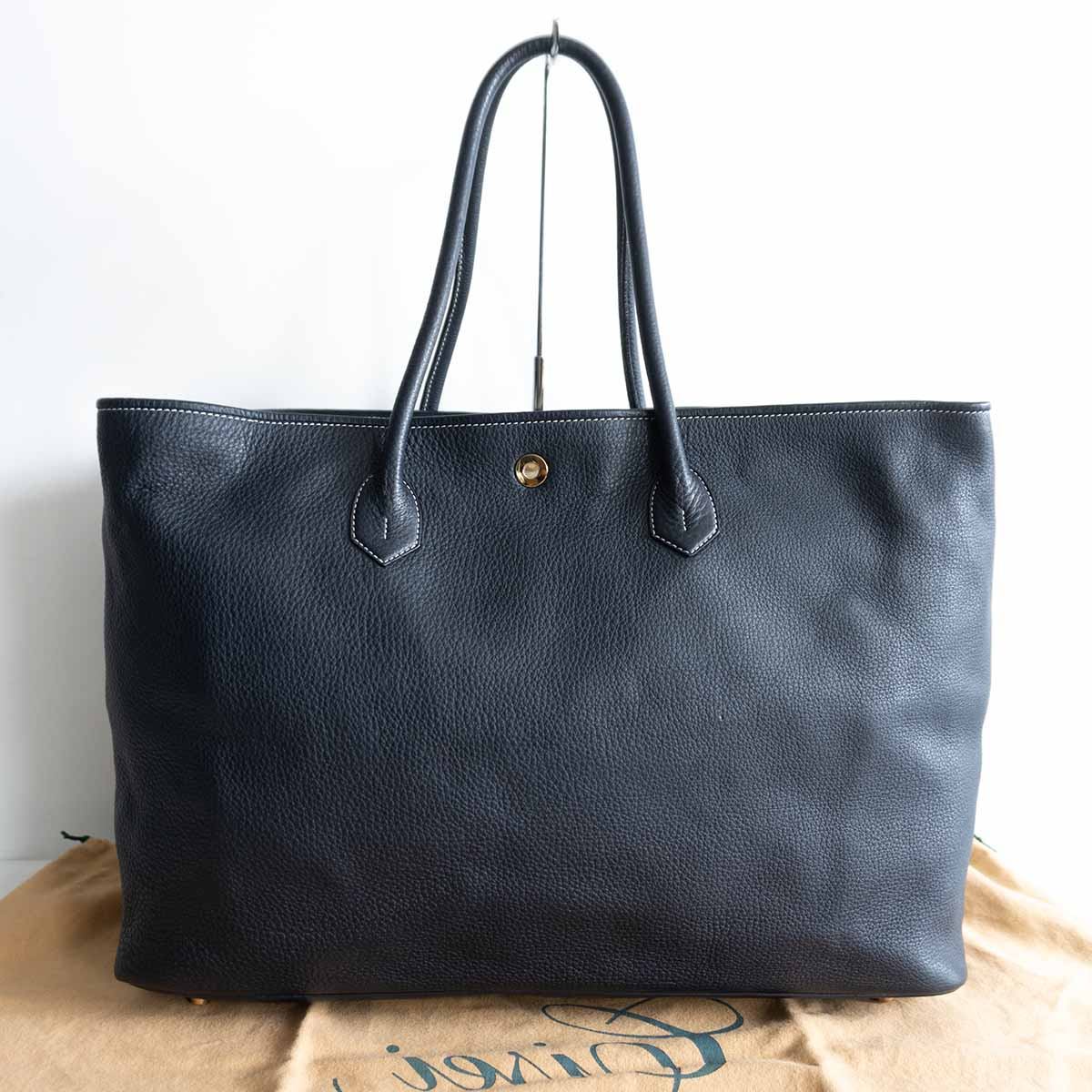 CISEI Lindos Leather Tote Bag Navy Size ONE SIZE