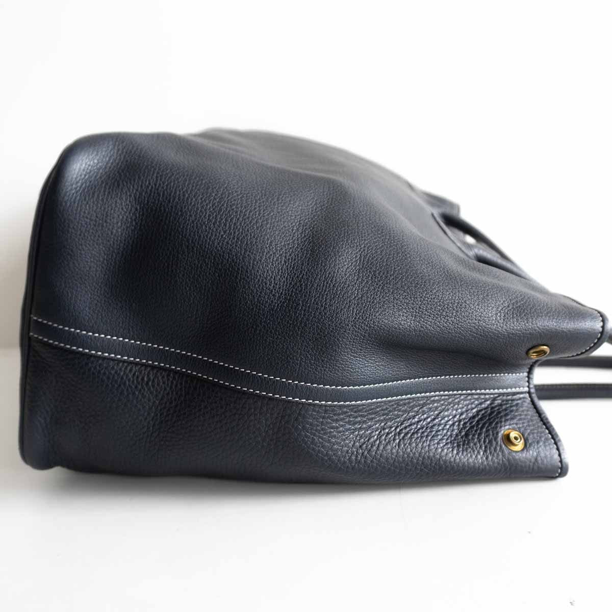 CISEI Lindos Leather Tote Bag Navy Size ONE SIZE
