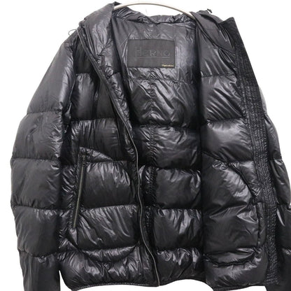 HERNO 5 Denier Nylon Lightweight Down Jacket Black Size 46