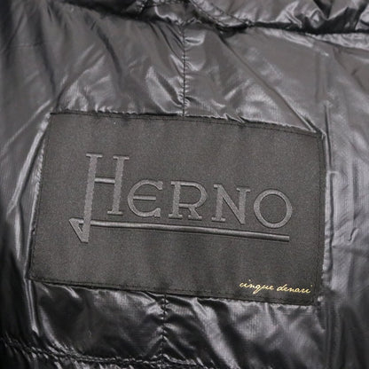 HERNO 5 Denier Nylon Lightweight Down Jacket Black Size 46