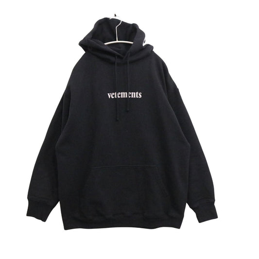 VETEMENTS 20SS Food Delivery Label Hoodie Black Size S