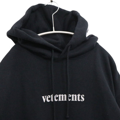 VETEMENTS 20SS Food Delivery Label Hoodie Black Size S