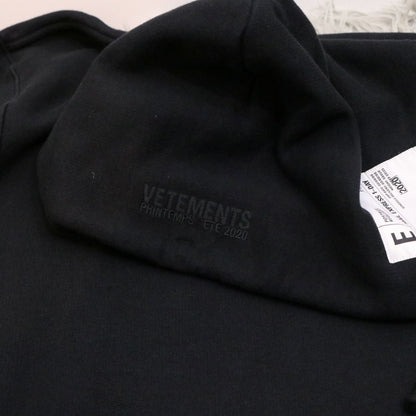 VETEMENTS 20SS Food Delivery Label Hoodie Black Size S