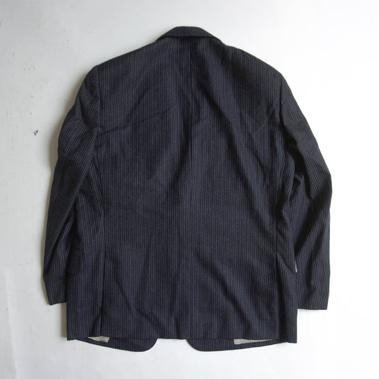 ARNYS Italian Wool Stripe 2B Tailored Jacket Navy Size 48