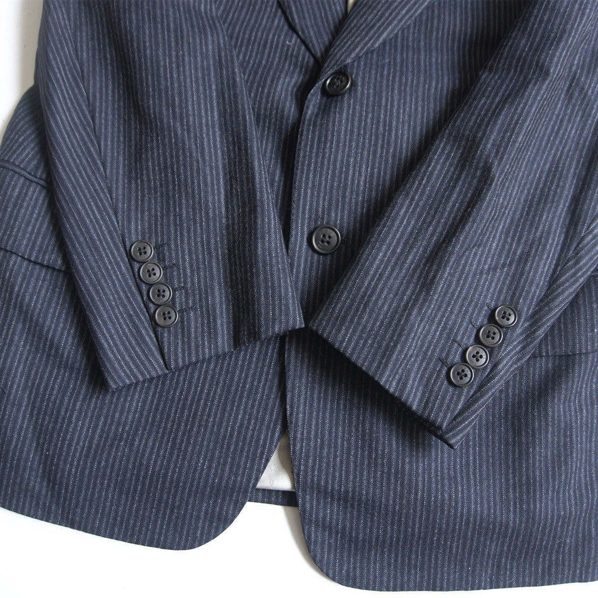 ARNYS Italian Wool Stripe 2B Tailored Jacket Navy Size 48