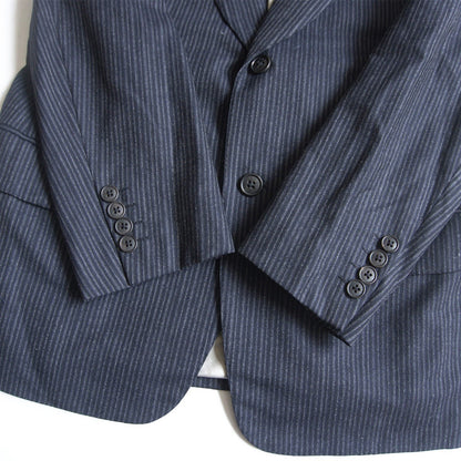 ARNYS Italian Wool Stripe 2B Tailored Jacket Navy Size 48