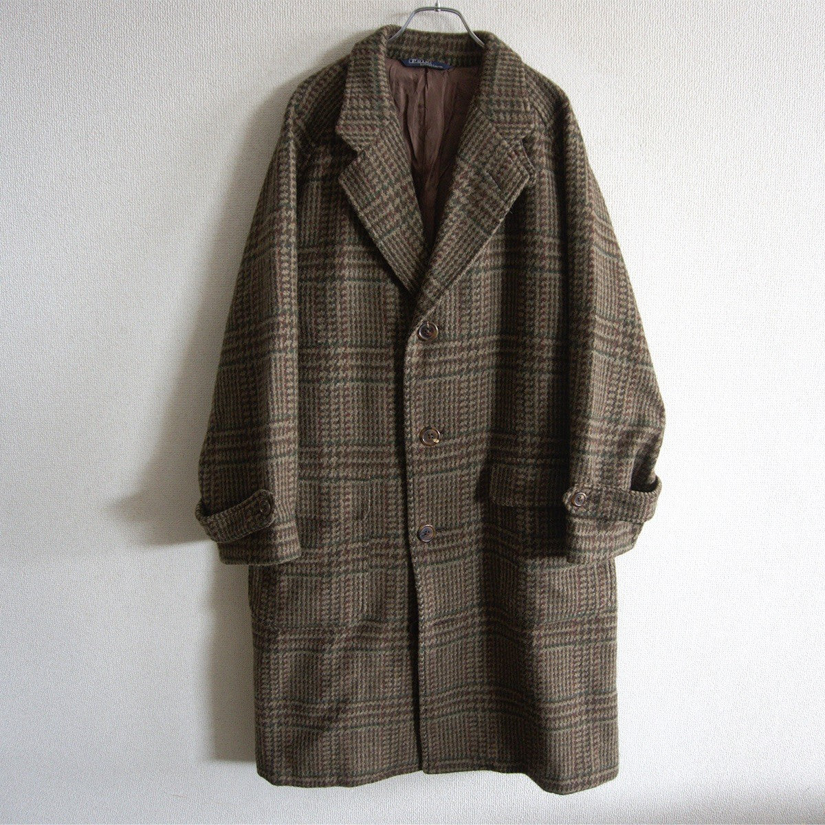 POLO RALPH LAUREN 90s Gun Club Check Tweed Coat Size A6
